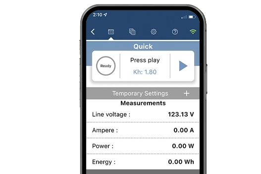 Probewell Connect 2.0 | MT-1/WT3 Meter Tester | Metering | Quick test | Line voltage | Ampere | Power | Energy | High load